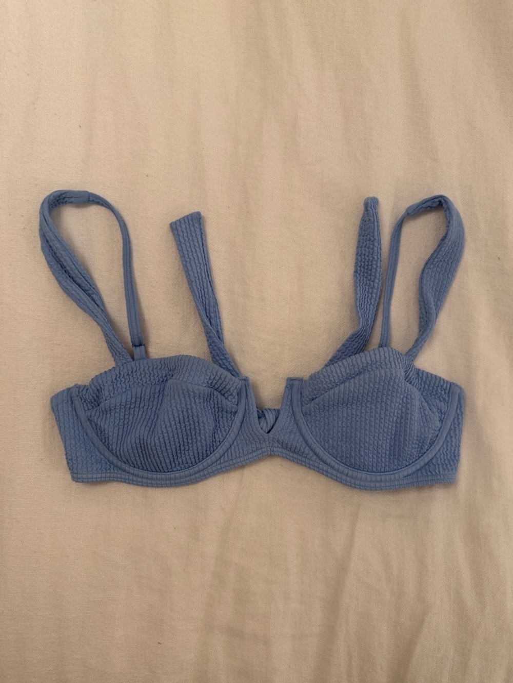 Monday Swimwear Capri Top in Periwinkle Crinkle